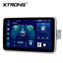 XTRONS 最新Android14 カーナビ 1DIN ジャイロセンサ搭載 10インチナビ 回転可能モニター QLED 1280*720高画質 カーオーディオ...