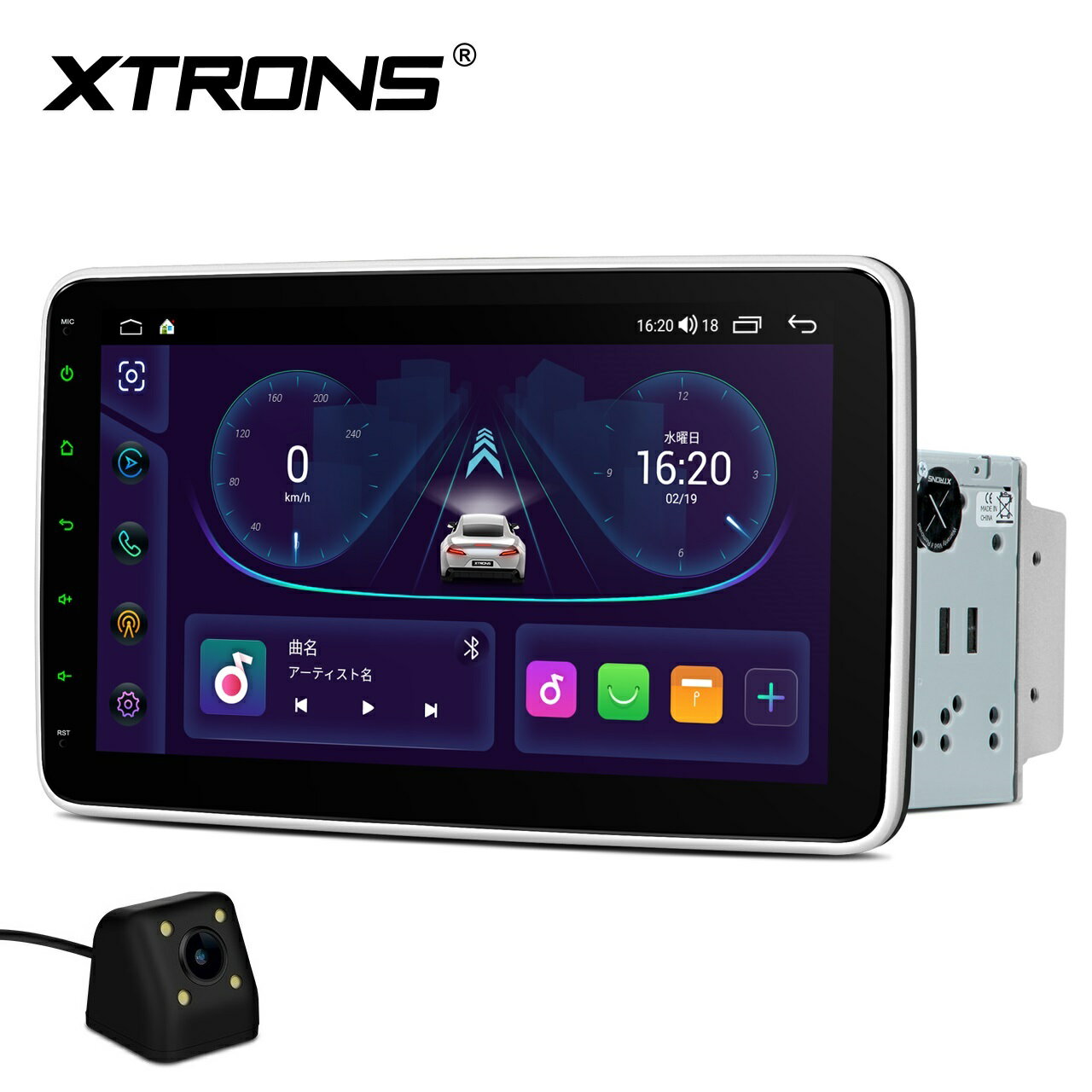 AHDバックカメラ無料！XTRONS カーナビ 2DIN 8コア AndroidOS 一体型車載PC 10.1インチ IPS大画面 4G通信 SIM対応 カーオーディオ iPhone CarPlay android auto対応 Bluetooth WIFI（TID101L+CAM009S）