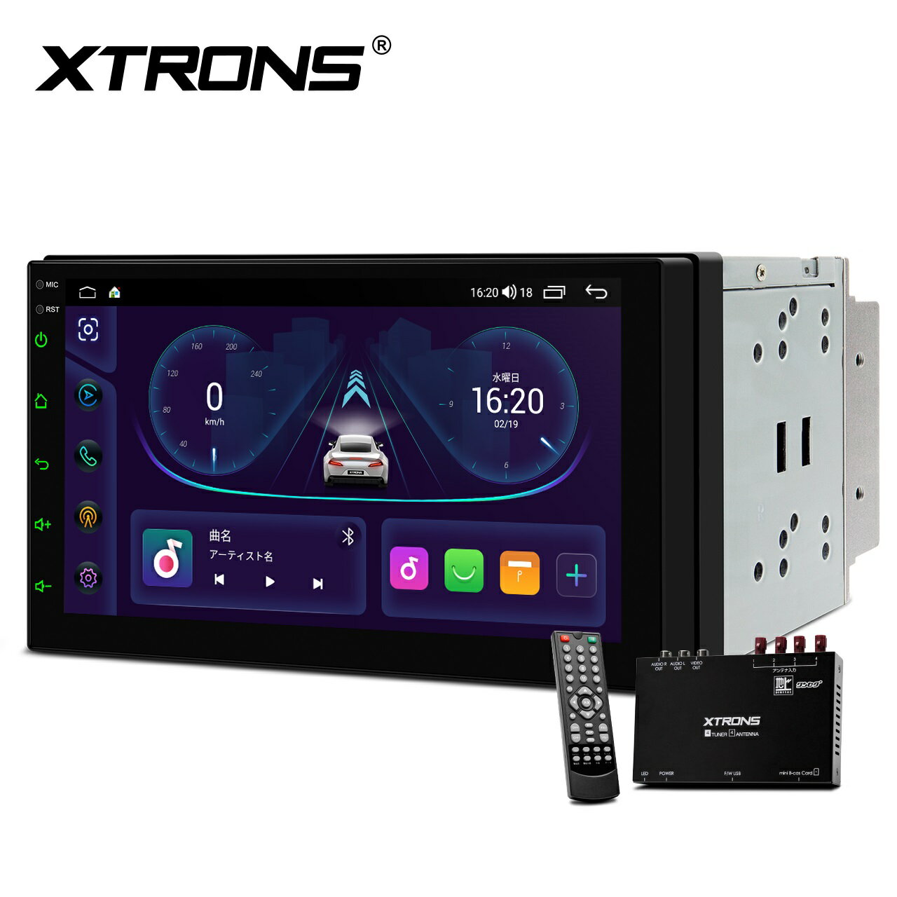 XTRONS カーナビ フルセグ 7インチナビ 2DIN カーナビ AndroidOS カーオーディオ 地デジ搭載 カーステレオ 8コア 4GB+64GB 車載PC 4G通信 SIM対応 iPhone CarPlay android auto対応 Bluetooth WiFi （TID701L-TV）