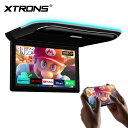 XTRONS Android フリップダウンモニター 車載モニター 11.6インチ IPS大画面 1366x768高画質 超薄 HDMI入力 1080Pビデオ スピーカー内蔵 外部入力 ドア連動 水平開閉160度 USB(CM118A)