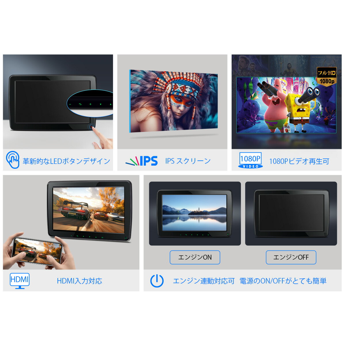 (HM117HD) XTRONS �إåɥ쥹�ȥ�˥��� IPS����� �ե�HD ��������б� 11.6����� 1366*768���� HDMI��ǽ 1080P�ӥǥ����� ���󥸥�Ϣư 1�ĥ��å�