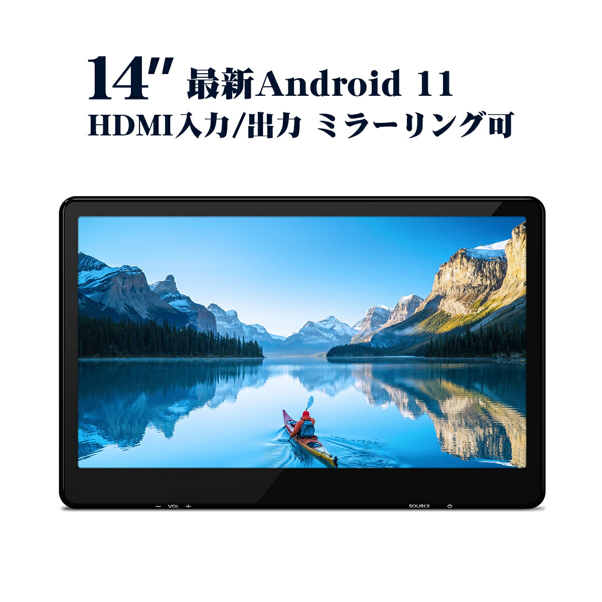 楽天XTRONS マイカーライフ専門店XTRONS Android ヘッドレストモニター 14インチ IPS大画面 フルHD HDMI入力/出力 リアモニター 車載モニター スクリーンミラーリング 4K ビデオ再生 タッチパネル スピーカー内蔵 USB RCA映像入力 軽薄1個セット （HM142A）