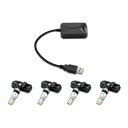 (TPMS08) XTRONS タイヤ空気圧監視装置 アンドロイド機種専用 USB接続 内蔵式センサー タイヤ漏れ警報 高低圧警報 高温警報 低電圧警報 センサー障害警報 4センサー リアルタイム監視 防水 取付簡単 6ヶ月保証