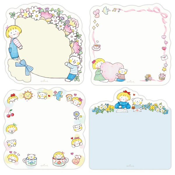 仲良しともだち はるちゃんとふうくん ダイカットメモパッド 4種類セット