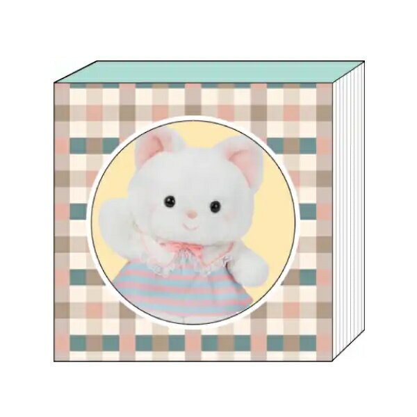 レトロぬいぐるみこれくしょん 窓付スクエアメモ チェック