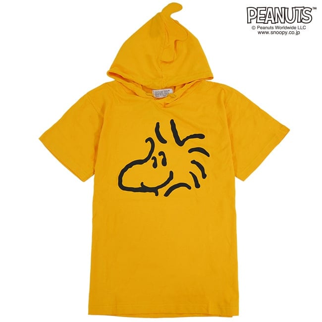 スヌーピー ウッドストック なりきり 耳付き コスプレ Tシャツ パーカー 半袖 フード フーディ peanuts..