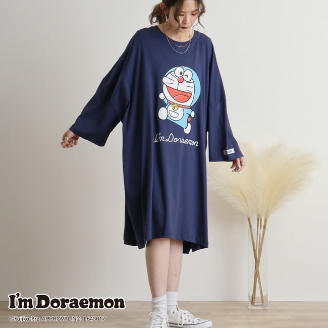 アイム ドラえもん I'm Doraemon BIG シルエット Tシャツ 綿 100% キャラクタ