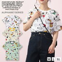 Snoopy スヌーピー 総柄 サンリオ BIG Tシャツ M L LL レディース メンズ ユニセックス 半袖 大きめ オーバーサイズ peanuts ピーナッツ