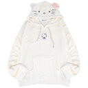 なりきり 耳付き サンリオ ハローキティ ファー パーカー 着ぐるみ 変身 フード hello kitty キティちゃん レディース 女の子 女性 ふわふわ モ...