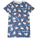ハローキティ ロング丈 半袖 Tシャツ ワンピース キャラクター 総柄 ビッグサイズ big size 大きいサイズ M L LL 2L XL オーバーサイズ 部屋着 ルームウェア ビッグシャツ 大人 レディース メンズ ユニセックス ゆったり かわいい チュニック サンリオ Sanrio ペアルック(4)