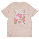 【送料無料】 マイメロ サンリオ 半袖 Tシャツ M L LL 2L XL　レディース　メンズ フルーツ プリント sanrio 部屋着 カジュアル 大きめ ユニセックス 大人 ルームウェア ベビーピンク pink キャラクター アニメ 人気 かわいい マイメロディー ストリベリー いちご ビッグ