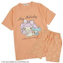 マイメロディ 半袖 上下セットアップ マイメロ 速乾 ドライワッフル 半袖 Tシャツ ハーフパンツ セット 総柄 Sanrio サンリオ キャラクター サーモン...