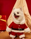 送料無料　なりきり クリスマス　コスプレ　犬用　サンタクロース　コスチューム とんがり帽子 ペットウエア　ペット用品　マント　ケープ　ドッグウェア　フード付き　ボンボン　XS S　M　L　2L　3L　衣装　インスタ映え　アウター　レッド　猫用　猫服 二足歩行 犬服 その1