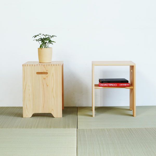 スツール 椅子 イス チェア 家具 シンプル ひのき 無垢材 木製 日本製 国産 HOURI スツール