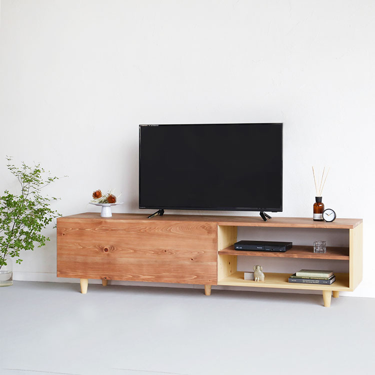 楽天市場】テレビ台・ローボード(樹種ヒノキ)(収納家具 楽天市場】テレビ台・ローボード(樹種ヒノキ)(収納家具