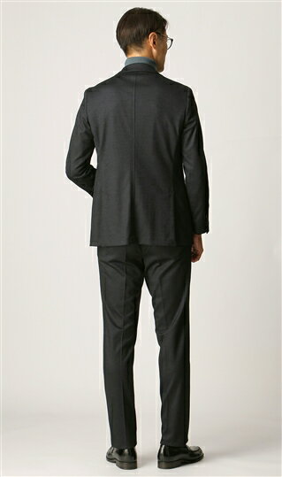 【洋服の青山】メンズ スーツ 秋冬用 ネイビー系 プレミアムスタイリッシュスーツ【RELAXING MODEL】【BISHU JAPAN】紳士服 メンズスーツ ビジネススーツ 大きいサイズ かっこいい おしゃれ 上品 ワンタック 2ボタン グレンチェック HILTON