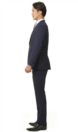 春夏用 ネイビー系 プレミアムスタイリッシュスーツ【Super110's】【ツーパンツ】 HILTON