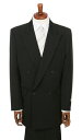 【洋服の青山】《A体》濃染加工 礼服 フォーマルスーツ ダブル メンズ ゆったり スリーシーズン 春秋冬 ブラックフォーマル 黒無地 ウール100% 4ボタン 背抜き ノーベント ツータック アジャスター 冠婚葬祭 葬式 結婚式 スタンダード レギュラー 標準体 男性 おしゃれ