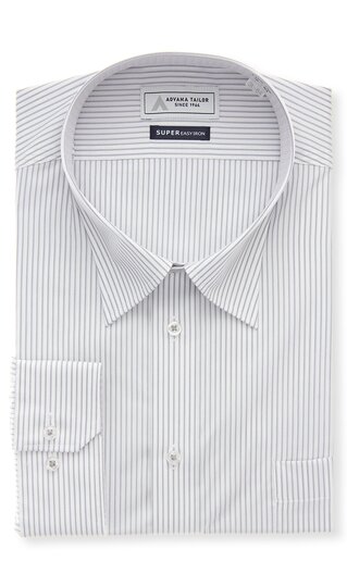 Regular Collar - 【洋服の青山】オールシーズン グレー系 レギュラーカラーワイシャツ【キング&トール】