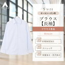 【洋服の青山】アイロン不要 綿100% NON IRONMAX ノーアイロン ブラウス 長袖 オールシーズン ブルー系 青 織柄 スキッパーカラー 形態安定 ストレッチ 制菌 防汚 ビジネス オフィス 事務服 高級感 きれいめ かわいい おしゃれ シワになりにくい
