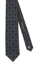 【洋服の青山】メンズ ネクタイ グレー系 プレミアムレギュラータイ【PRINT ON SUITS FABRIC】