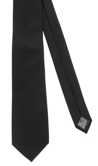 【洋服の青山】メンズ ネクタイ ブラック系 フォーマルタイ【弔事用】【SOLOTEX】【Plastics Smart】