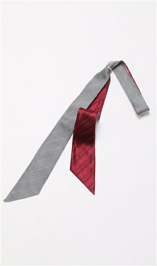 【洋服の青山】シルバー系 リング付きスラントタイ【リバーシブル】 CELEBRATE collection