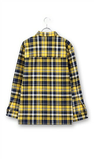 【洋服の青山】メンズ 紳士服 ゆったり オーバーサイズ 秋冬用 イエロー系 厚地オーバーシャツ【ブランド：A】