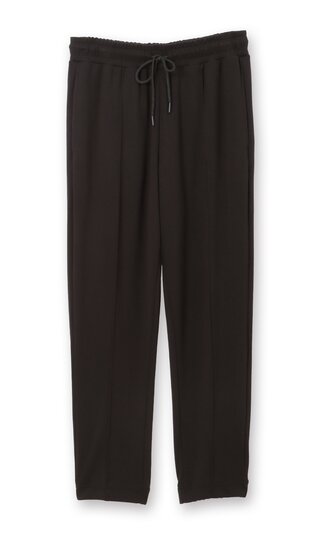 【洋服の青山】メンズ レディース ユニセックス 春夏 秋冬 オールシーズン 黒 ブラック系 脚長効果 【男女兼用】とろリッチスムースピンタックパンツ ズボン イージーパンツ ノータック 無地 ウォッシャブル 洗える【セットアップ着用可】