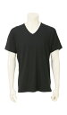 【洋服の青山】メンズ 秋冬 ブラック系 下着 肌着 半袖 抗菌 裏起毛 無地 ストレッチ S~3L 大きいサイズ 部屋干し対応 吸湿発熱 防汚 ストレッチ 保温 暖かい 抗ウイルス 消臭 安全性 Vネック Tシャツ【MEGAHOT+】