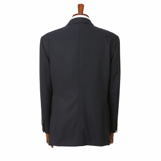【洋服の青山】ウール100% 御幸毛織 プレミアム スーツ メンズ ゆったり 秋冬用 ネイビー 紺 織柄 シングル 2ボタン サイドベンツ 総裏 ワンタック ビジネス オフィス ビジネススーツ メンズスーツ 背広 高級感 男性 大人 標準体 レギュラー スタンダード おしゃれ