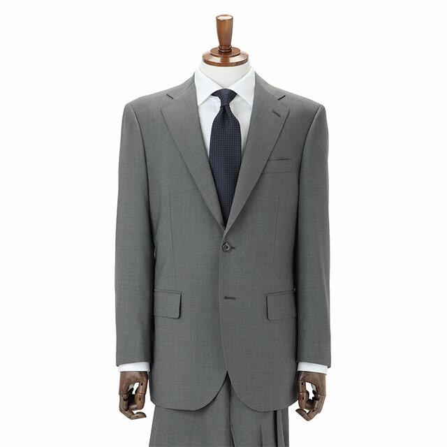 【洋服の青山】ツーパンツ スーツ メンズ ゆったり 盛夏 グレー 灰色 無地 大きいサイズ 2ボタン 背抜き 2枚組 サイドベンツ ツータック 清涼 涼しい 高通気 軽量 軽い 疲れにくい 洗える ストレッチ 動きやすい ビジネス 通勤 営業 出張 外回り 真夏 50代 男性 背広 紳士服