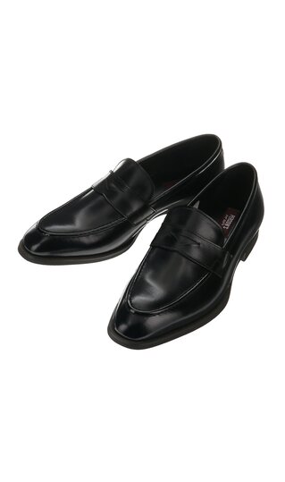 【洋服の青山】メンズ ビジネス ブラック系 コインローファー【3E】