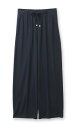 【洋服の青山】裾上げ済み ワイドパンツ レディース 春夏 ネイビー 紺 無地 セットアップ可 ドローコード ウエストゴム ウォッシャブル ストレッチ 洗える 動...