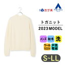 【洋服の青山】【楽天ランキング1位入賞】《あす楽》秋冬用 ホワイト系 モックネックセーター【トガニット】【2023年モデル】 メンズ セーター おしゃれ かっこいい ニット ウール HILTON100