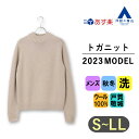 【洋服の青山】《あす楽》秋冬用 ベージュ系 モックネックセーター【トガニット】【2023年モデル】 HILTON メンズ セーター おしゃれ かっこいい ニット ウール100