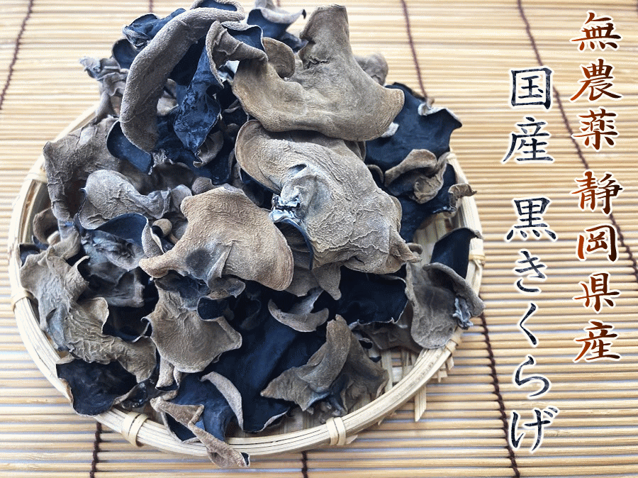 国産 黒木耳 きくらげ 静岡県産 キクラゲ 100g 無農薬 放射能検査済 何個でも送料無料 最安 激安 ビタミンD 食物繊維 豊富 ネコポス代引不可 乾燥木耳 