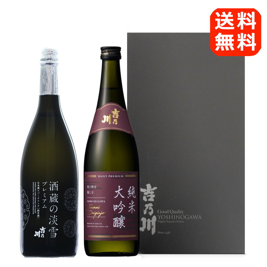 スパークリング日本酒 【PAIRシリーズ のみくらべ （ 酒蔵の淡雪プレミアム・ 純米大吟醸 50 PAIR） 720 ml × 2本 化粧箱入】吉乃川　日本酒 純米大吟醸 スパークリング酒 新潟 ギフト セット