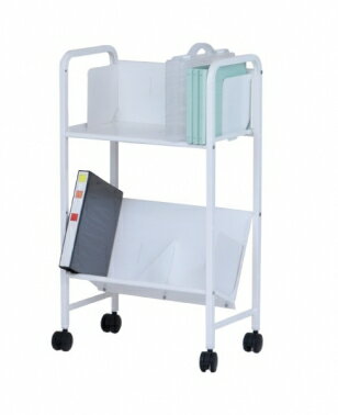 林製作所 YS-K22 平棚傾斜自在スチールラック2段 キャスター付き 仕切り付属 工具付属【代引・後払い不可】