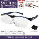 SMART EYE(スマートアイ) 拡大鏡1.6倍 ハネアゲタイプルーペ クリアネイビー(和柄プリント入) FSL-01-4P
