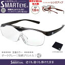 SMART EYE(スマートアイ) 拡大鏡1.6倍 ハネアゲタイプルーペ ダークグレー(和柄プリント入) FSL-01-1P