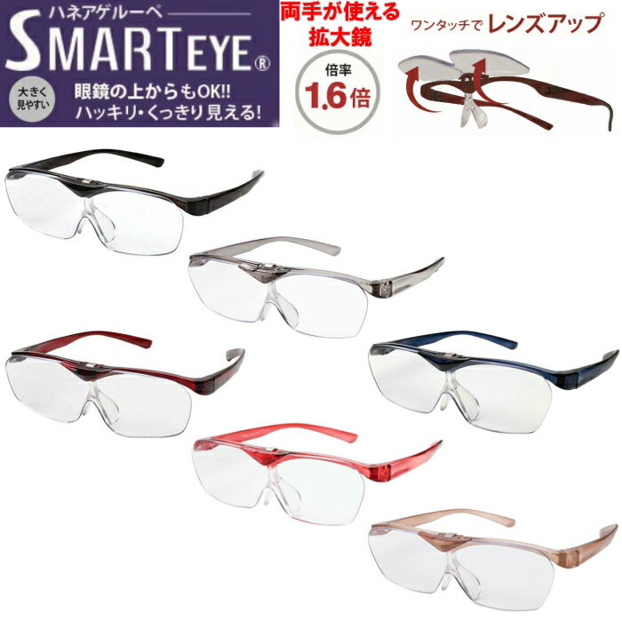 SMART EYE(スマートアイ) 拡大鏡1.6倍 ハネアゲタイプルーペ FSL-01