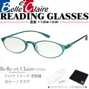 Belle et Claire(ベルエクレール) リーディンググラス 老眼鏡 フィッツ・オーバル アクア 度数：＋1.00〜＋3.00 9236 その1