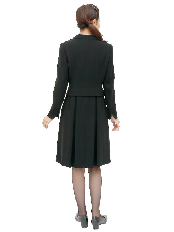 【レンタル】【フルセット】[東京即日受取専用商品][北千住センター][喪服レンタル][礼服レンタル]アンサンブル[ブラックフォーマル][ブラックスーツ][今日中][当日中][今夜のお通夜][明日の葬儀][明日の早朝][都内即日][東京当日][レディーススーツ]【NAZK007】