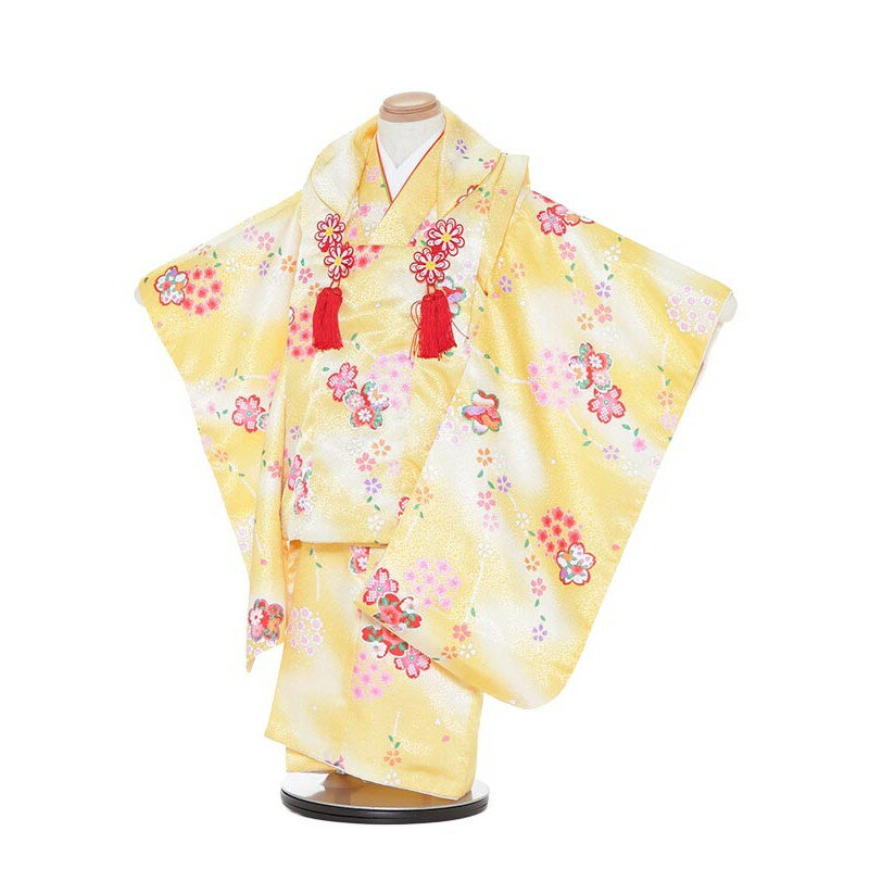 【レンタル】【あす楽】 着物 3歳 被布 セット 753 七五三レンタル M332 陽気な天使 3歳 女児 被布 七五三 三歳女児 きものレンタル 子供 往復送...