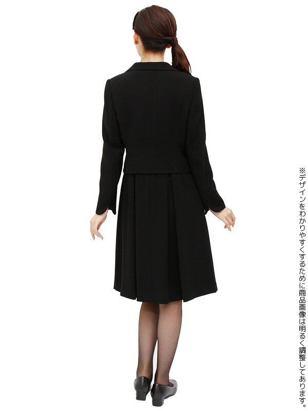 【レンタル】当日発送 喪服 レンタル 礼服 レンタル〔122〕喪服 レディース ブラックフォーマル　アンサンブル ワンピース レンタル[葬儀][通夜][卒業式]{5号}{7号}{9号}{11号}{13号}{2}{3}{4}{5}[女性 礼服][レディース]{半袖}【fy16REN07】【0AZY122】 3