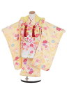【レンタル】【あす楽】着物 3歳 被布 セット 753 七五三レンタルK316 白ぼかし×黄 桜に兎 3歳 女児 被布 七五三 三歳女児 きものレンタル 子供 往復送料無料【0APK316】(4)