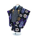 【レンタル】【あす楽】【被布】753|七五三 被布|着物 レンタル|七五三 レンタル T304黒・陰陽師五画星総柄/矢羽 3歳男の子|753|七五三 着物 3歳|七五三|被布|子供|きもの|レンタル|753|七五三|往復送料無料【0AOT304】(4)