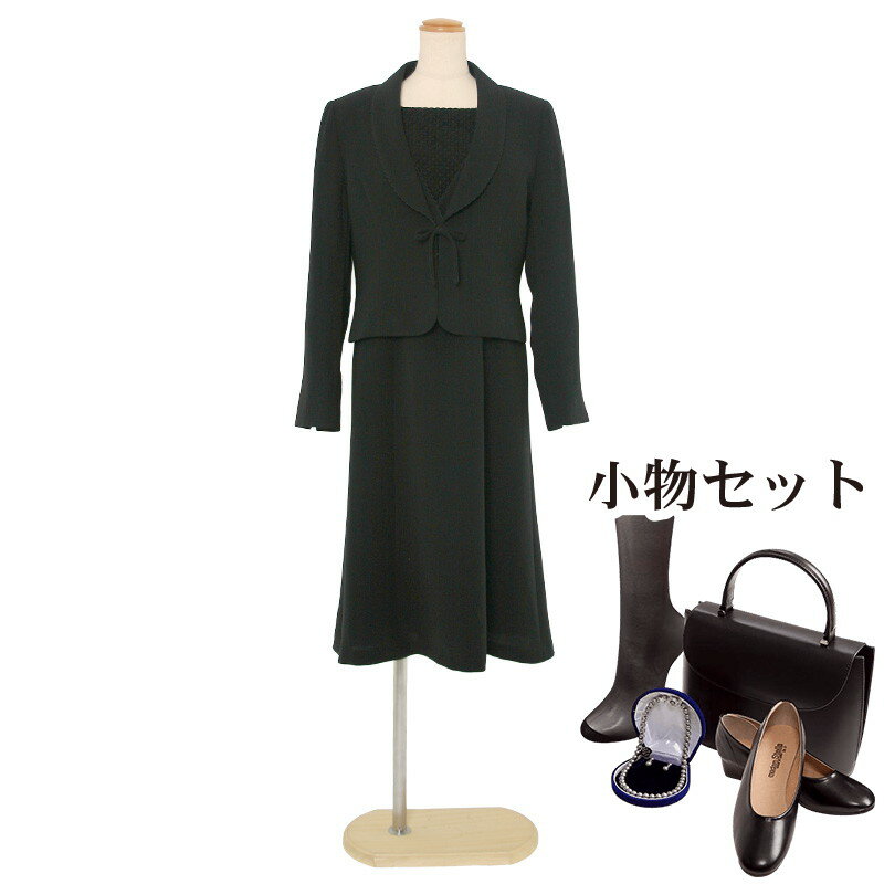 【レンタル】当日発送 [フルセット]喪服 レンタル 礼服 レンタル〔614〕ブラックフォーマル アンサンブル　ワンピース レンタル[前ファスナー][授乳対応]{7号}{9号}{11号}{13号}{15号}{4}{5}{五分袖}【0AZY614】 1