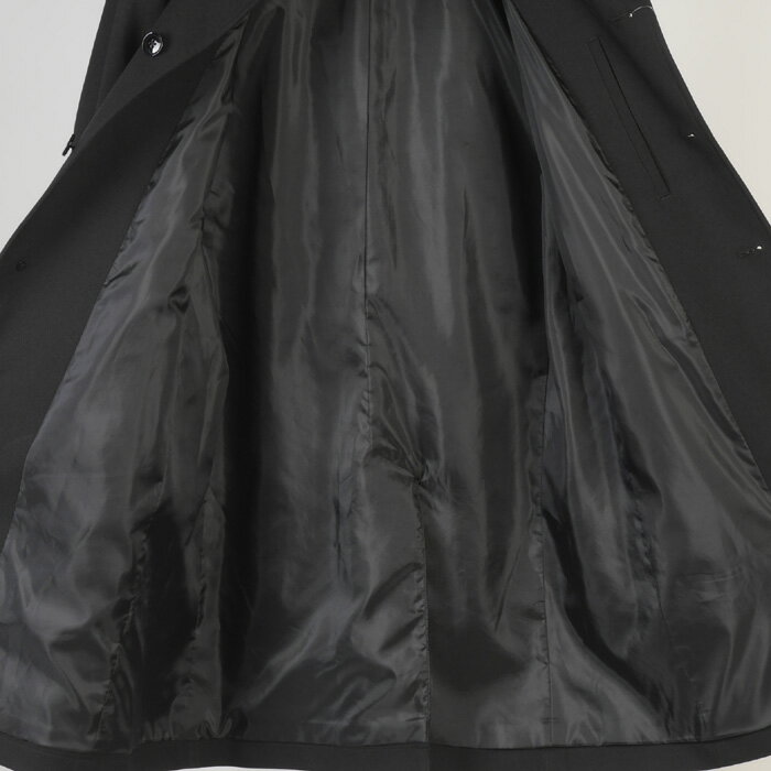 スタンドカラー コート メンズ【Mサイズ】ビジネス コートアクションプリーツ加工 ブラック無地 SG-M 8000 GC12042